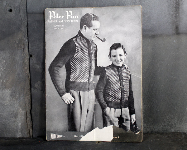 Set of 2 1940s Knitwear Pattern Books | Peter Pan Father & Son Knitwear | Jack Frost Children's Knitwear | Bixley Shop