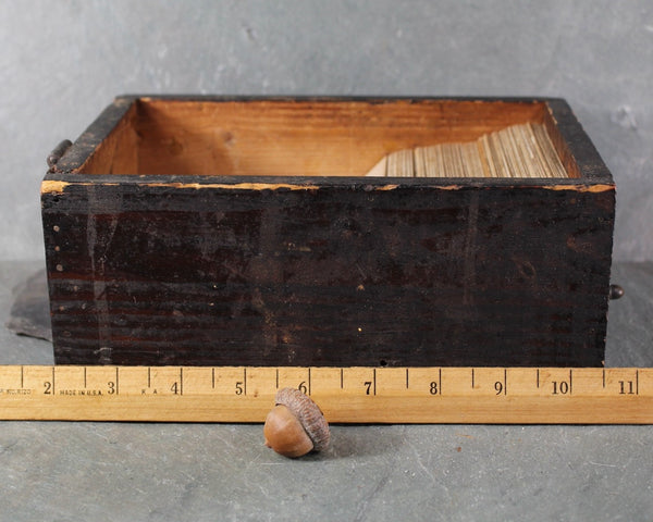 Early 1900s St. John's Methodist Episcopal Sunday School Registration Cards in Wooden Card Box | Turn of the Century Ephemera | Bixley Shop