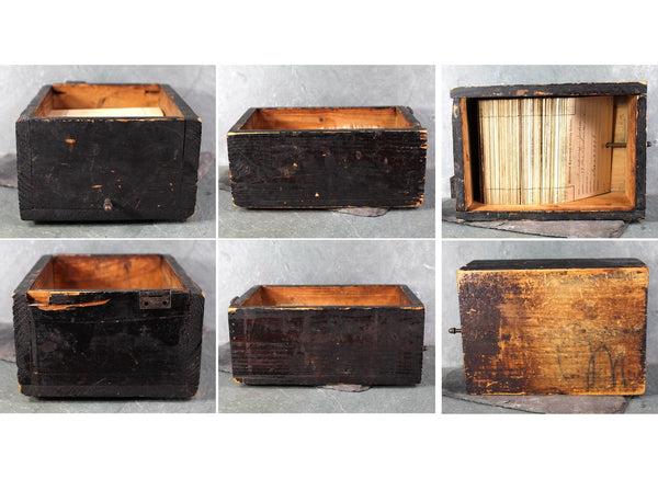 Early 1900s St. John's Methodist Episcopal Sunday School Registration Cards in Wooden Card Box | Turn of the Century Ephemera | Bixley Shop