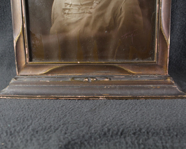 Antique Tabletop Wooden Frame with 1910s/1920s Woman's Portrait| Antique Frame for Portrait or Mirror | Bixley Shop