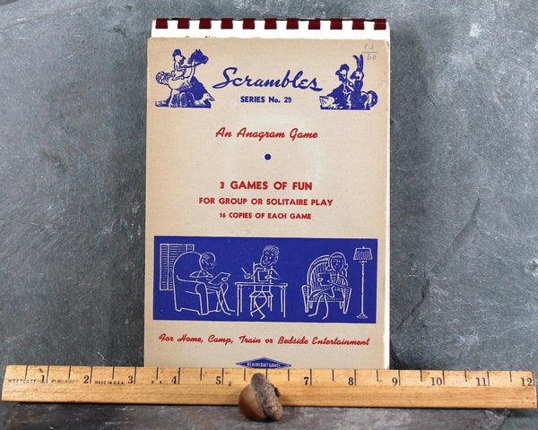 1938 Scrambles Word Puzzles | BeachCraft Games | Anagram Games | Seven Pads Plus Instructions and Answer Key