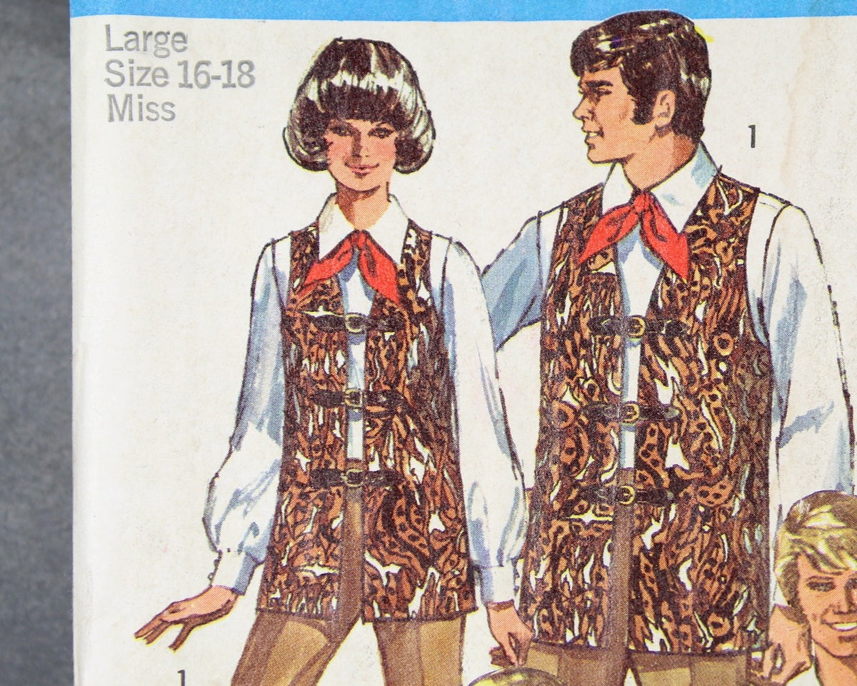 1960s Simplicity #8938 Groovy Vest Pattern | Complete, Uncut, Factory ...