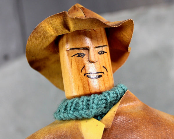 RARE! Jubilee of Guilds of Newfoundland Sailer Doll | Sailcloth Fisherman Doll with Hand Painted Wooden Head