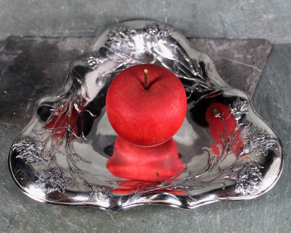 Vintage James W Tufts Silver Plated Dish | Triangle Thistle Dish