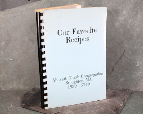 STOUGHTON, MASSACHUSETTS | Ahavath Torah Congregation Community Cookbook | 1989 Vintage Cookbook