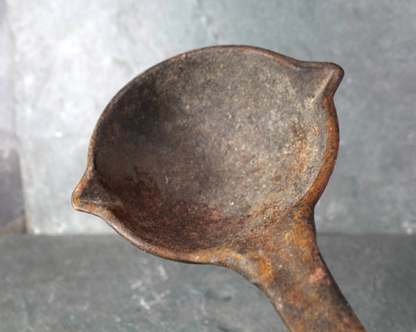 Antique SWETT Cast Iron Smelter's Ladle | 15" Blacksmith's Ladle | Circa late 1800s/early 1900s | Rustic Industrial Decor | Bixley Shop