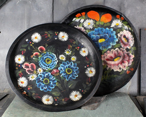 Hand Carved and Painted Wooden Decorative Plate Your Choice of Design | Vintage Floral Lacquer Hanging Folk Art Plate | Hand Crafted Mexican Art