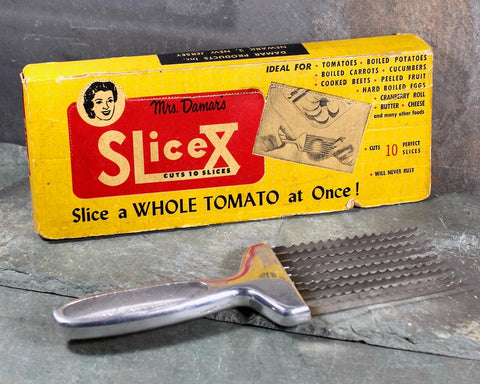 Vintage Mrs. Damar's SliceX Tomato Slicer | In Original Box | Vintage Kitchen Gadget | Bixley Shop