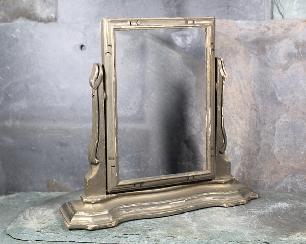 Antique Tabletop Wooden Swivel Frame | Antique Frame for Portrait or Mirror | Antique Tabletop Frame for 4"x6" Images | Bixley Shop