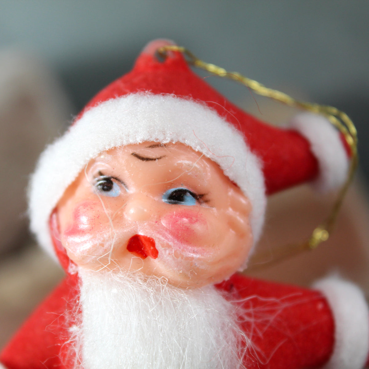 Vintage Strolling Santa Christmas Ornament | Circa 1950s | Made in