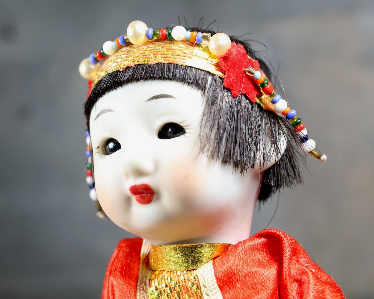 Vintage Sleeping Doll Japanese Bisque Porcelain | Push Voice China Vintage Sleeping Doll Japanese Bisque Porcelain | Push Voice China
