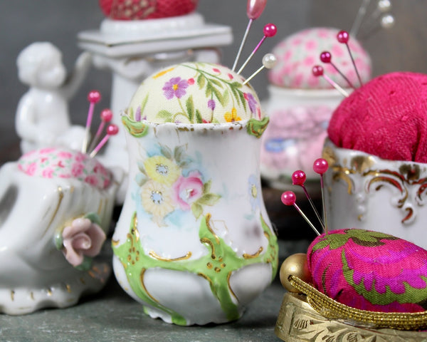 Pink Upcycled Pin Cushions | Pretty in Pink | Vintage Pin Cushions | Your Choice | Hand-Crafted by Bixley Shop