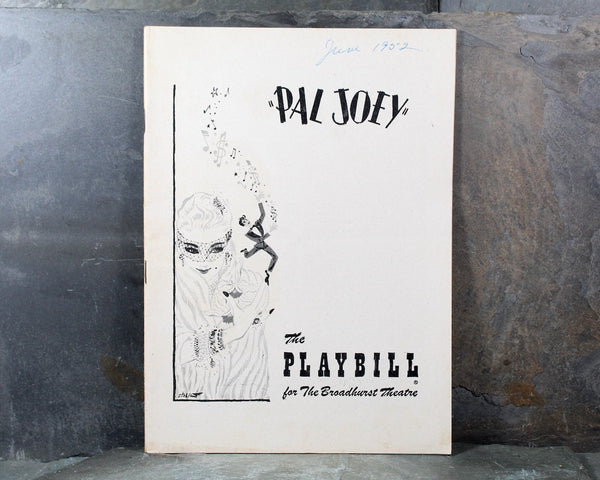 Pal Joey 1952 Playbill from Broadway | Monday, June 9, 1952 | Vintage Broadway Memorabilia