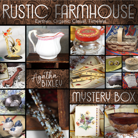 Rustic Farmhouse Vintage Mystery Box by Agatha Bixley | 5+ Carefully Curated Vintage/Antique Pieces | For Vintage Lovers!
