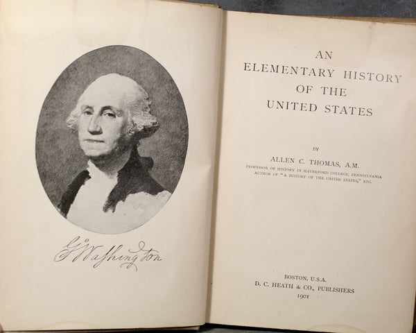 An Elementary History of the United States | 1900 Antique Children's History Book | Bixley Shop
