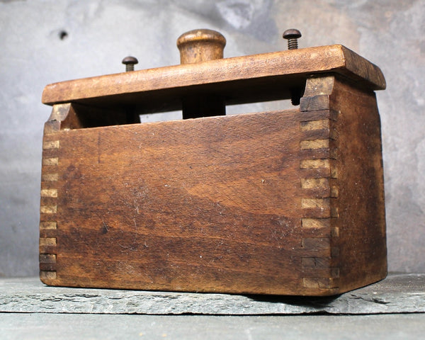 Antique Butter Press Mold | Wood Butter Press Dovetail Construction | Antique Kitchen | Rustic Farmhouse Decor | Cottage Core | Bixley Shop