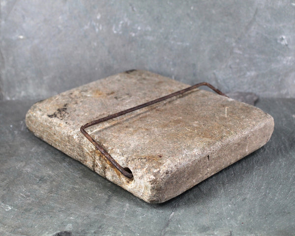1800s Antique Soapstone Foot Warmer / Sleigh Ride Foot Warmer | Carriage Ride Foot Warmer | Turn of the Century Rustic Decor