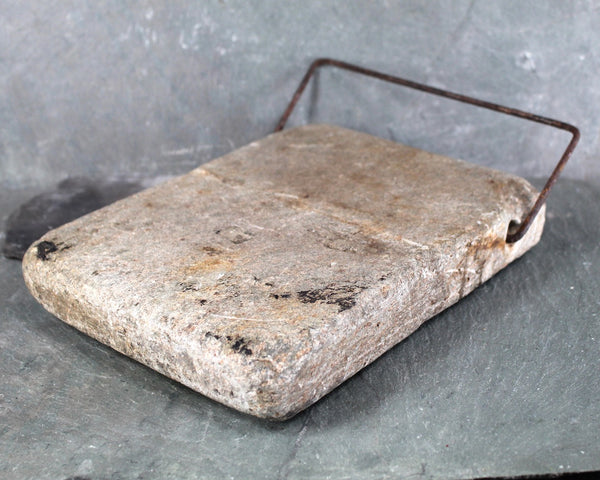 1800s Antique Soapstone Foot Warmer / Sleigh Ride Foot Warmer | Carriage Ride Foot Warmer | Turn of the Century Rustic Decor