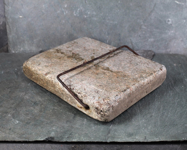 1800s Antique Soapstone Foot Warmer / Sleigh Ride Foot Warmer | Carriage Ride Foot Warmer | Turn of the Century Rustic Decor