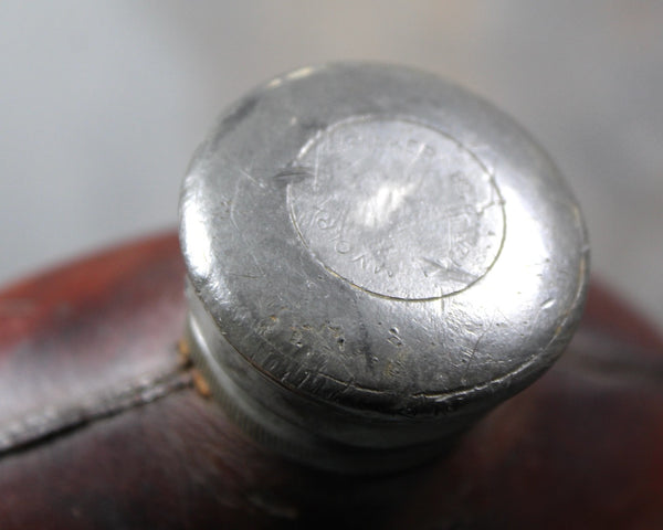 RARE! Civil War Antique Olry & Co Flask with Leather and Metal | 1860s Civil War Flasks | Your Choice | Bixley Shop