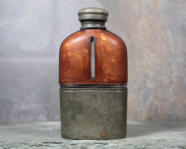 RARE! Civil War Antique Olry & Co Flask with Leather and Metal | 1860s Civil War Flasks | Your Choice | Bixley Shop
