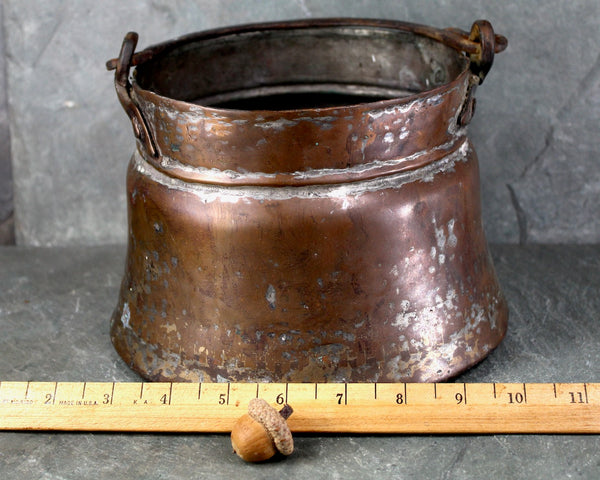 Antique Copper Pot | Copper Cauldron | Antique Kitchen