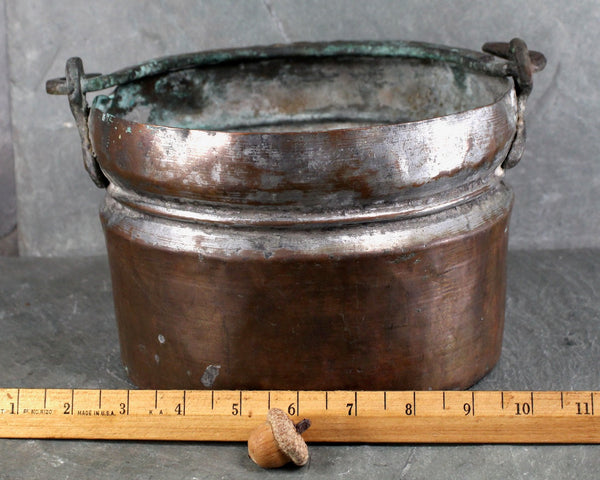 Antique Copper Pot | Copper Cauldron | Antique Kitchen