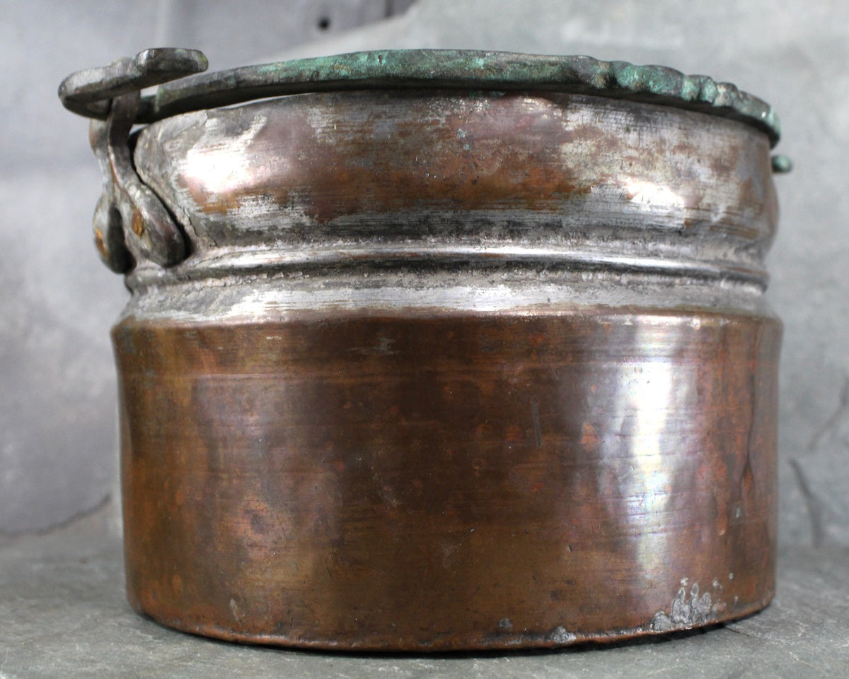 Antique Copper Candy Cauldron Pot - antiques - by owner