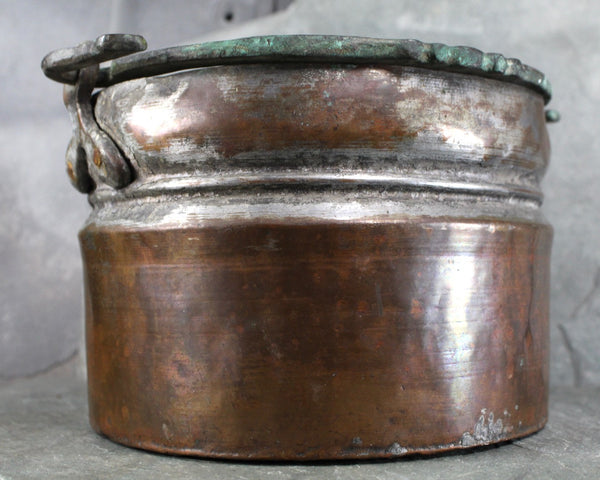 Antique Copper Pot | Copper Cauldron | Antique Kitchen