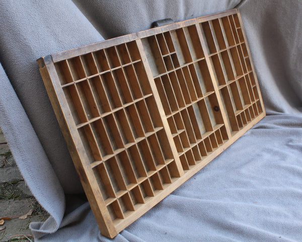 Antique Printer's Drawer | Printers Tray Display Case | Large Printer's Drawer | American Type Finders Drawer | Shadow Box | Bixley Shop