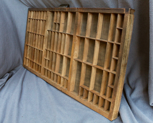 Antique Printer's Drawer | Printers Tray Display Case | Large Printer's Drawer | American Type Finders Drawer | Shadow Box | Bixley Shop