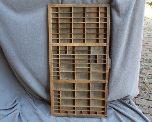 Antique Printer's Drawer | Printers Tray Display Case | Large Printer's Drawer | American Type Finders Drawer | Shadow Box | Bixley Shop