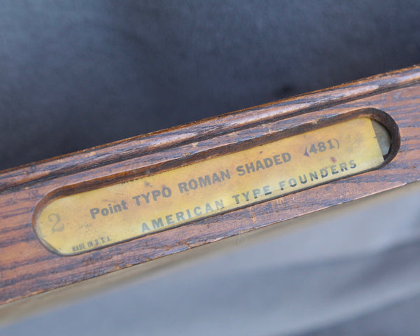 Antique Printer's Drawer | Printers Tray Display Case | Large Printer's Drawer | American Type Finders Drawer | Shadow Box | Bixley Shop