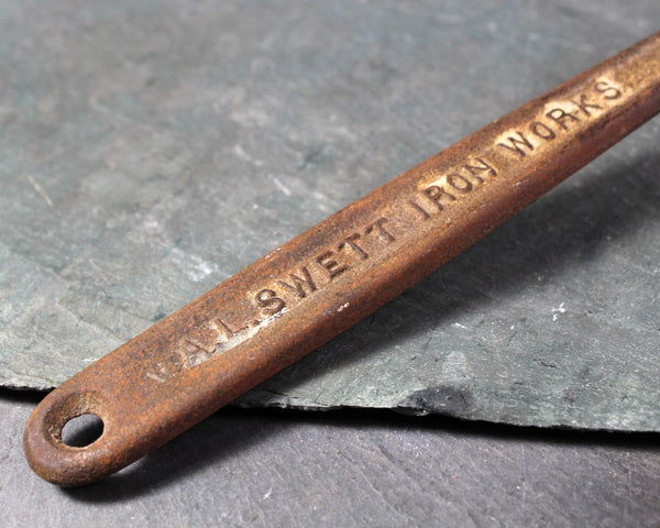 Antique SWETT Cast Iron Smelter's Ladle | 15" Blacksmith's Ladle | Circa late 1800s/early 1900s | Rustic Industrial Decor | Bixley Shop