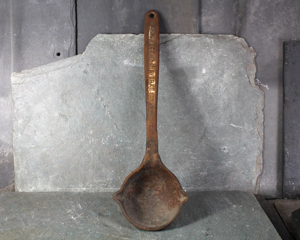 Antique SWETT Cast Iron Smelter's Ladle | 15" Blacksmith's Ladle | Circa late 1800s/early 1900s | Rustic Industrial Decor | Bixley Shop