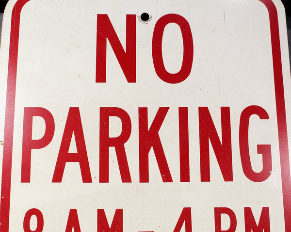Vintage Metal No Parking Sign | No Parking 8am-4pm School Days | Vintage Street Sign | Bixley Shop