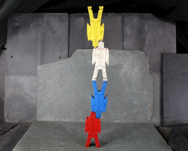 Vintage Bill Ding Wooden Clown Building Blocks | 1960s | Set of 14 Bill Ding Blocks | Bixley Shop