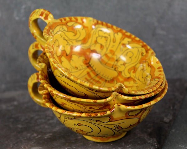 16 Piece Ciaurro Orvieto #776 Italy Majolica Tea Set | 10 Hand Painted Pieces Without Chips Including Teapot & 3 Cups Plus 6 "Bonus" Pieces