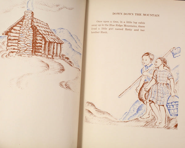 Down Down the Mountain by Ellis Credle | September 1934 Junior Literary Guild Selection || Antique Picture Book | Bixley Shop