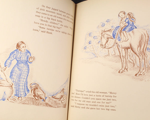 Down Down the Mountain by Ellis Credle | September 1934 Junior Literary Guild Selection || Antique Picture Book | Bixley Shop