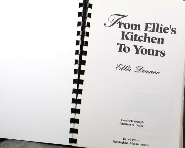 RARE! AUTOGRAPHED! From Ellie's Kitchen to Yours | by Ellie Deaner | 1993 Second Edition Copy | Vintage Celebrity Cookbook