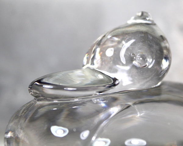 Glass Duck Paperweight | Chubby Ducky Figurine | Bixley Shop