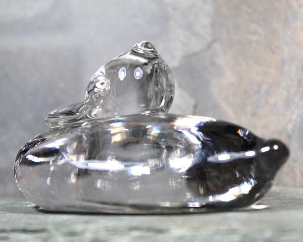 Glass Duck Paperweight | Chubby Ducky Figurine | Bixley Shop