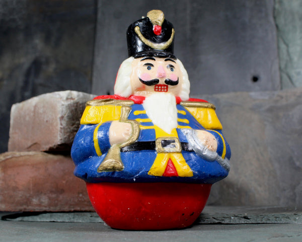 Christmas Toy Soldier Candle | Vintage Christmas Candle | Large 6" Sculpted Nutcracker Candle | Bixley Shop