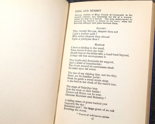 1928 Selections from Ancient Irish Poetry | Translated by Kuno Meyer |  Constable's Miscellany of London | Bixley Shop