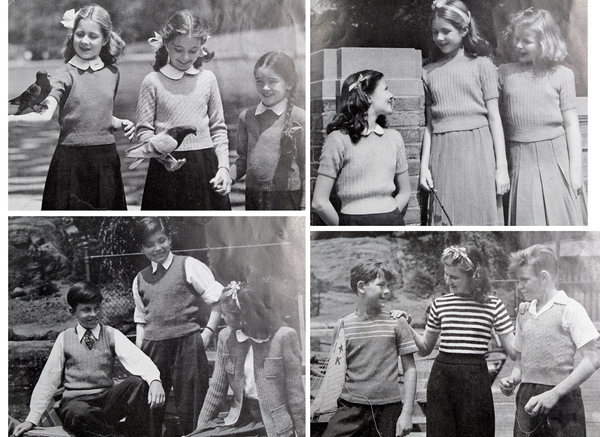 Set of 2 1940s Knitwear Pattern Books | Peter Pan Father & Son Knitwear | Jack Frost Children's Knitwear | Bixley Shop
