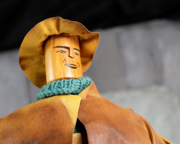 RARE! Jubilee of Guilds of Newfoundland Sailer Doll | Sailcloth Fisherman Doll with Hand Painted Wooden Head