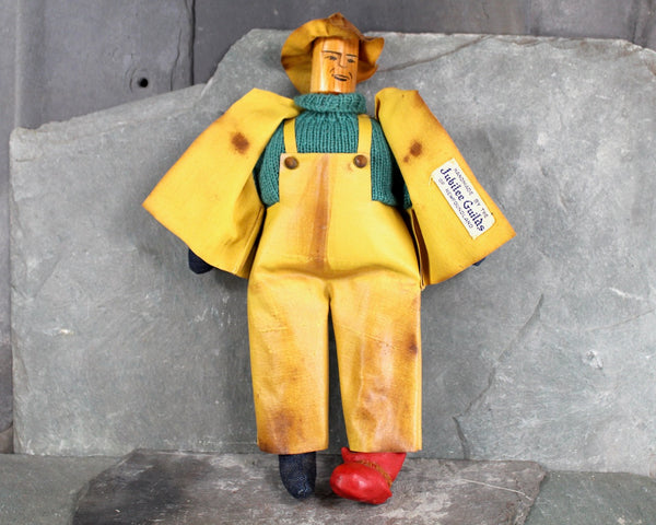 RARE! Jubilee of Guilds of Newfoundland Sailer Doll | Sailcloth Fisherman Doll with Hand Painted Wooden Head