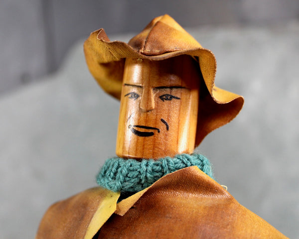 RARE! Jubilee of Guilds of Newfoundland Sailer Doll | Sailcloth Fisherman Doll with Hand Painted Wooden Head