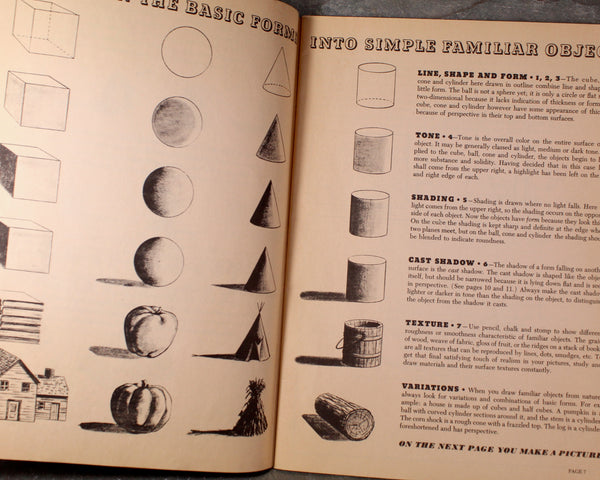Learn to Draw with John Gnagy | 1950 Art Instruction Book | Vintage Drawing Instruction | Bixley Shop